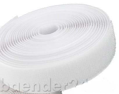 25m Hakenband, 100mm breit, Farbe: weiß - zum Aufnähen