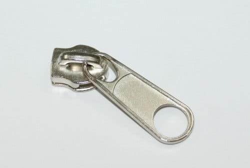 Slider for slide fastener with 8mm rail, color: silver - 10 pieces