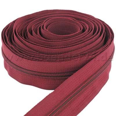 Picture of 5m slide fastener, 8mm rail, color: bordeaux