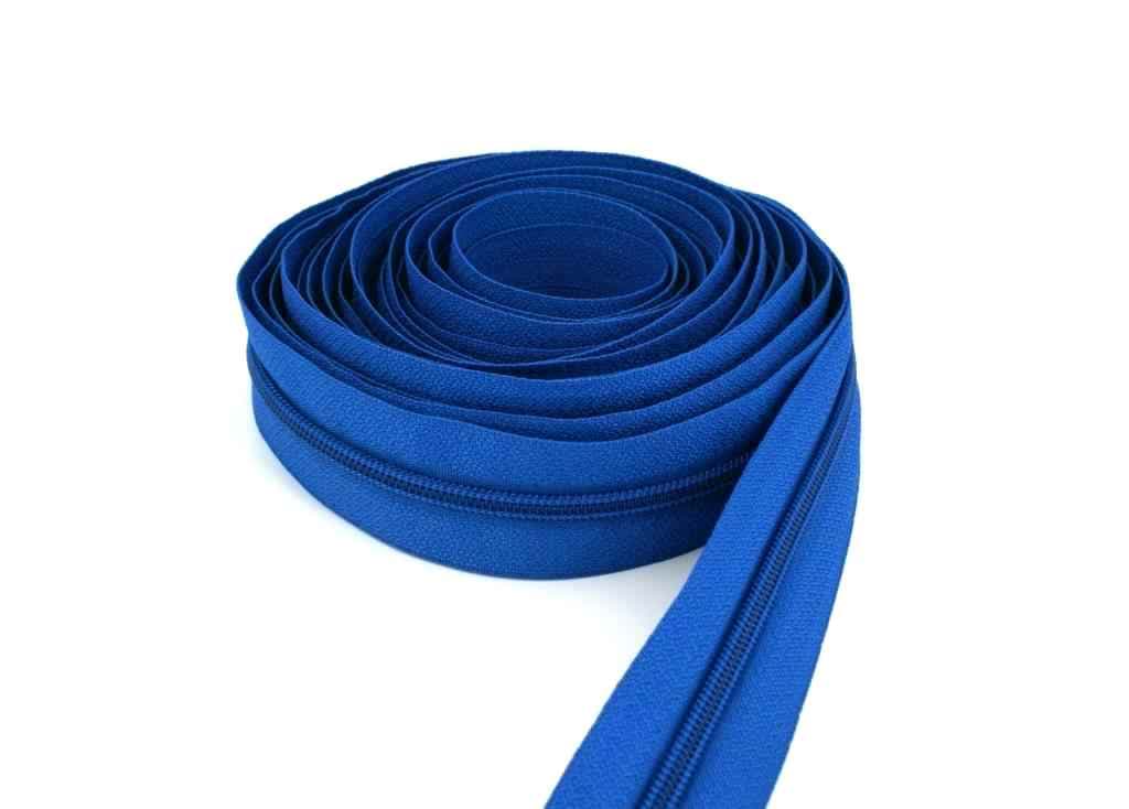 Picture of 5m slide fastener, 5mm rail, color: blue