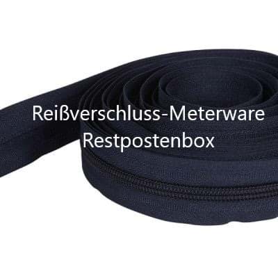 Restpostenbox 8mm Endlosreißverschluss - nur dunkelblau - Gesamtlänge 25m