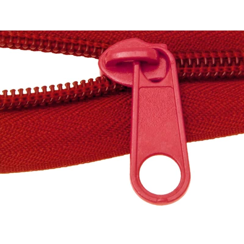 Picture of Slider for slide fastener with 8mm rail, color: red - 10 pieces