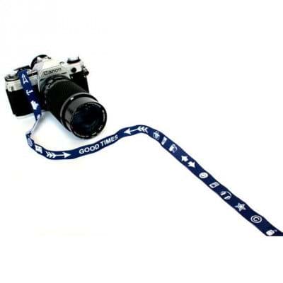 Picture of 1m Webband Design by farbenmix, 15mm breit, Zeichensprache marine-weiß