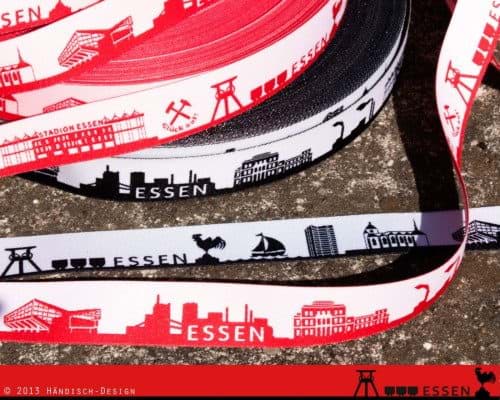 Picture of SKYLINE webbing - 16mm wide - ESSEN black/white