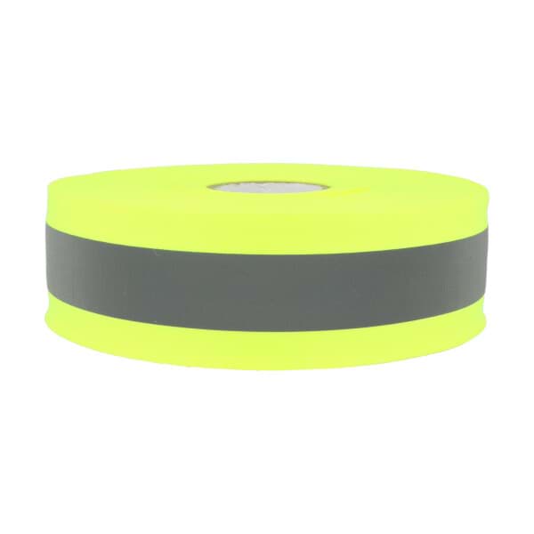 Picture of 50m reflective ribbon 50mm wide - neon yellow - for sewing on