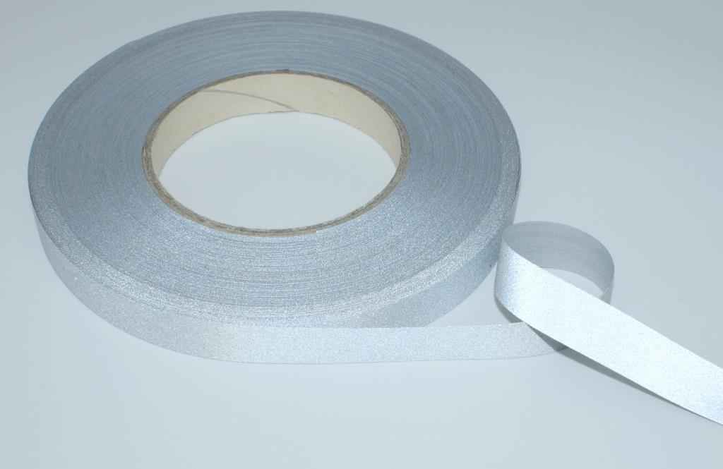 Picture of 50m reflective ribbon 15mm wide - silver - for sewing on