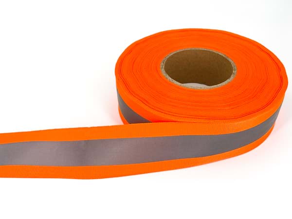 Picture of 5m Reflektierendes Band / Reflektorband 40mm breit - leuchtorange - zum Aufnähen