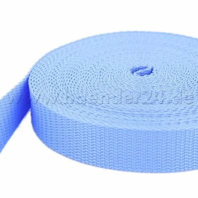 Picture of 10m PP webbing - 20mm width - 1,8mm thick - light blue (UV)