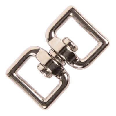 Picture of 3/4" Doppelwirbel aus Zinkdruckguss, vernickelt, für 20mm breites Band - 10 Stück