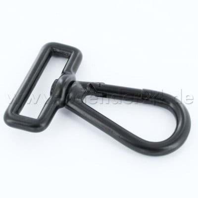 Picture of Karabiner aus Zinkdruckguss, schwarz, für 40mm breites Gurtband - 10 Stück