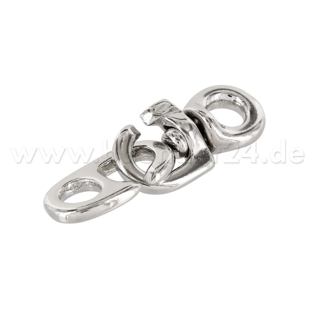 Picture of Brummel hook made of brass - nickel plated - 58mm long - 1 piece