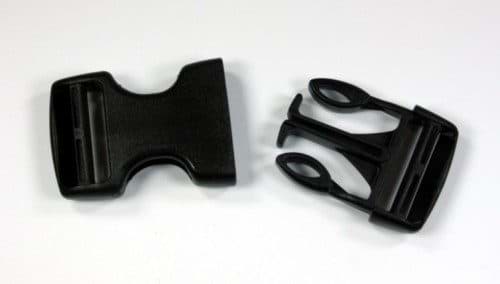 Picture of buckles made of acetal for 25mm wide webbing - adjustable from both sides - 10 pieces
