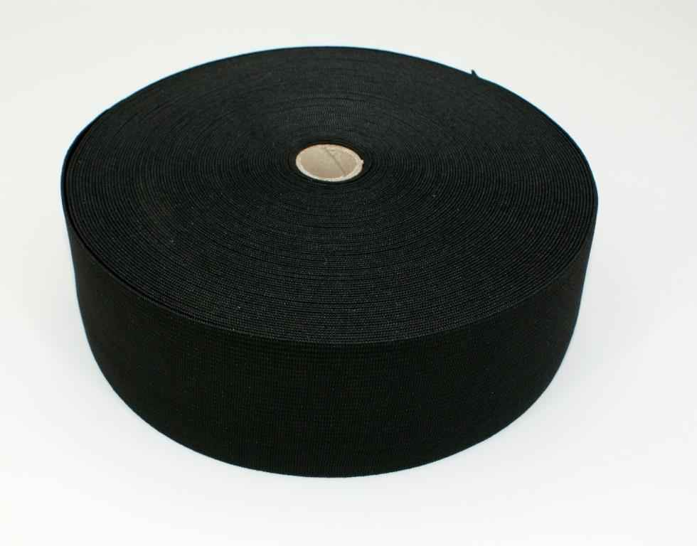 Picture of 80mm breites Gummiband aus Polyester - 25m Rolle - schwarz