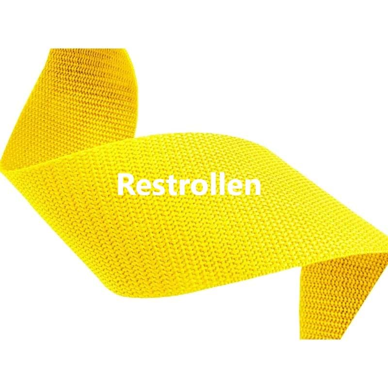 Restpostenbox 25mm breites PES-Gurtband 1,1mm stark, 28m - leuchtgelb
