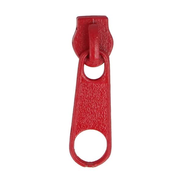 Picture of slider for zipper with 3mm rail, color: red - 10 pieces
