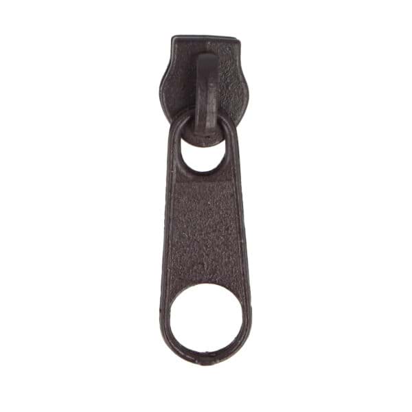 Picture of Slider for slide fastener with 5mm rail, color: dark brown - 10 pieces