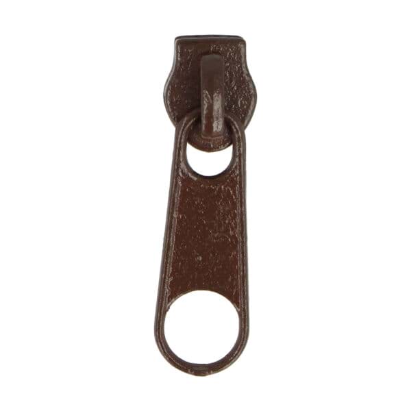 Picture of slider for 5mm zippers, color: chocolate brown - 10 pieces