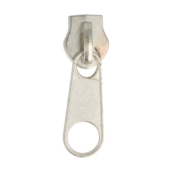 Picture of slider for zipper with 10mm rail, color: silver - 10 pieces