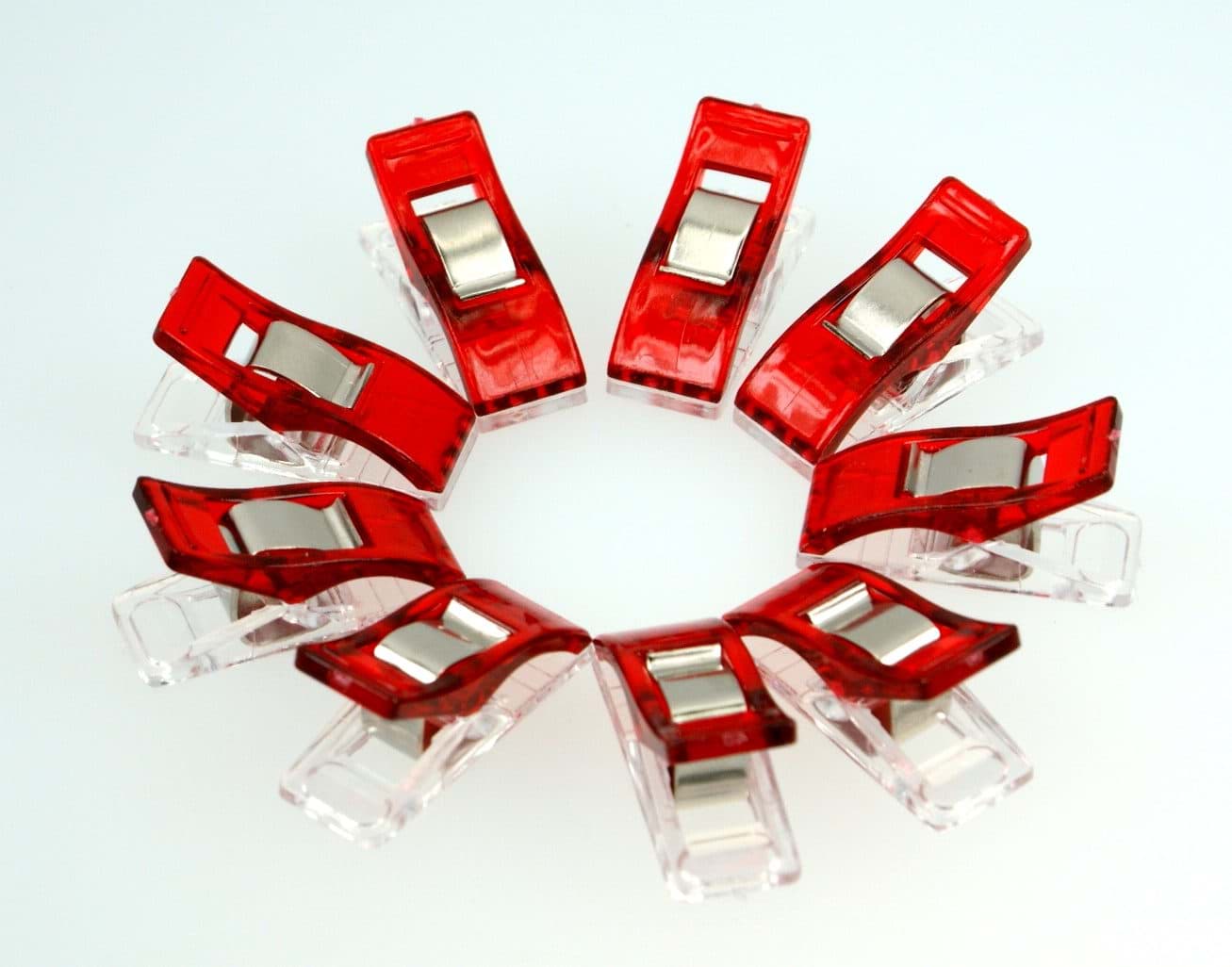 Picture of Wonderclips / cloth clamps red - 25x10mm - 50 pieces