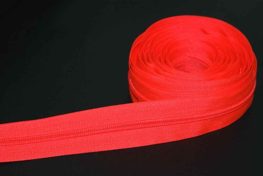 Picture of 5m zipper, 5mm rail, color: neon orange