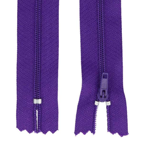 Picture of 25 zippers 3mm - 18cm long - color: purple
