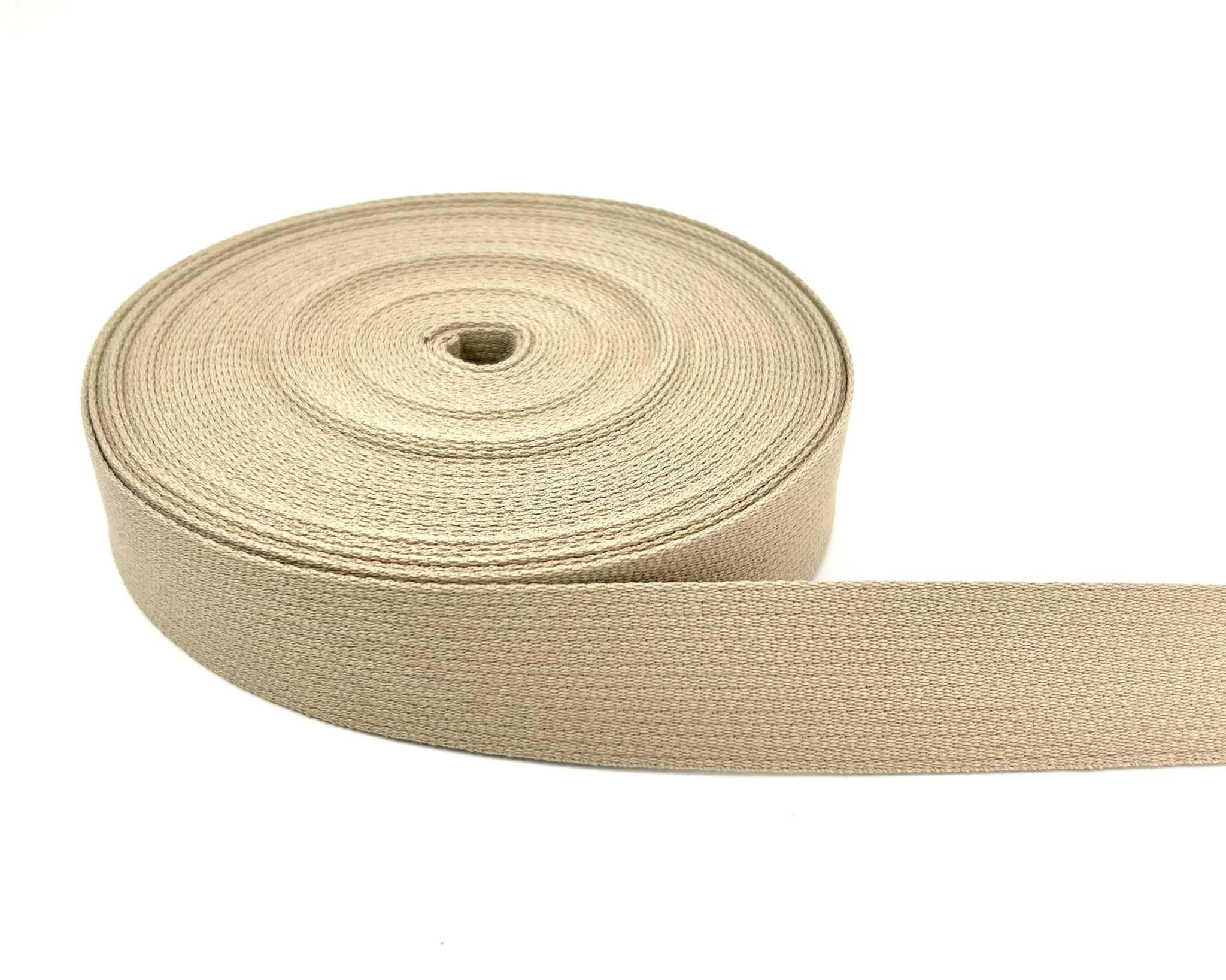Picture of 1m cotton webbing - 1,2mm thick - 30mm wide - color: beige