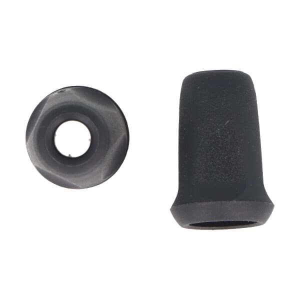 cord end - for cords up to 4mm thickness - dark grey - 10 pieces