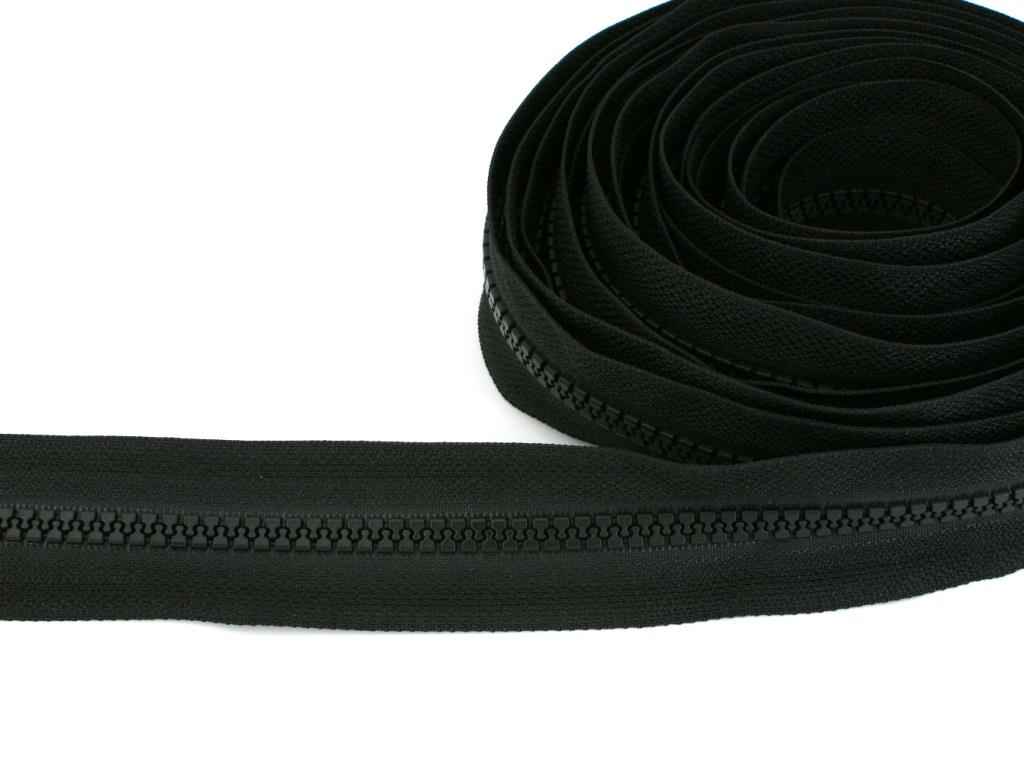 5m profile zipper, 5mm rail, color: black