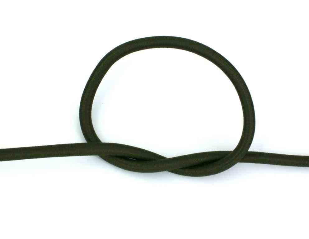 5m elastic cord / elastic rope - 5mm thick - khaki