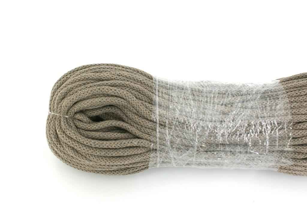 50m cotton cord - 5mm thick with core - color: taupe