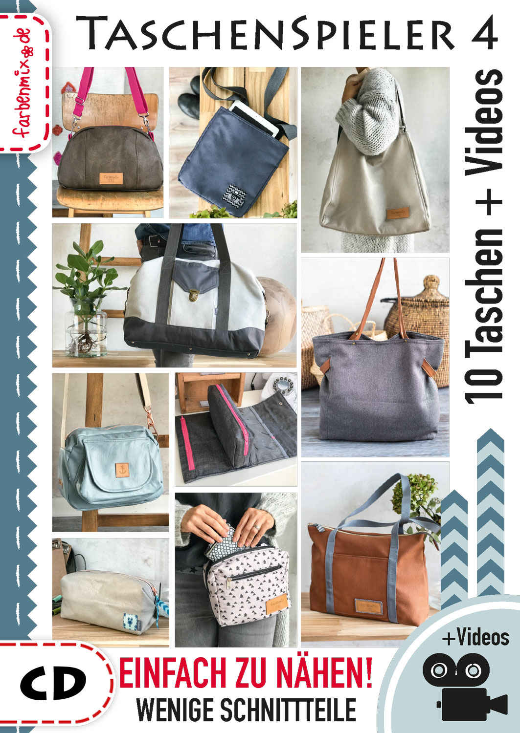 Taschenspieler 4 von Farbenmix - CD mit 10 Schnittmustern