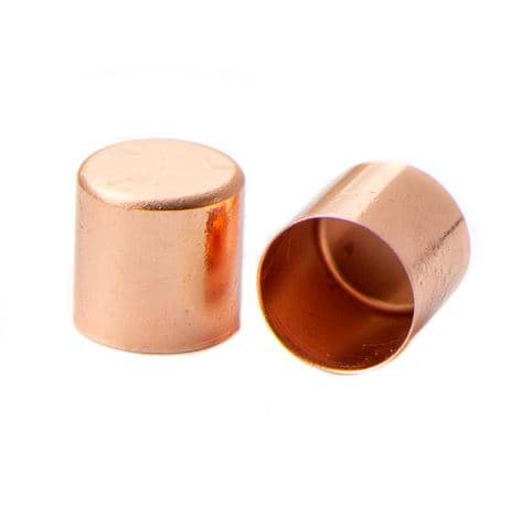 end caps made of metal - for 8mm thick cords- rosegold - 10 pieces