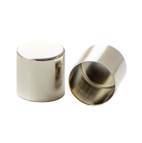 end caps made of metal - for 8mm thick cords- nickel-plated - 10 pieces
