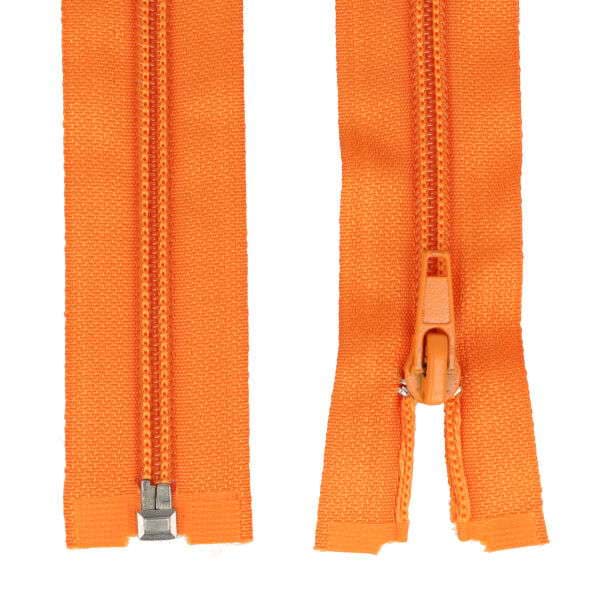 zipper separable - 25cm long - colour: orange - 1 piece