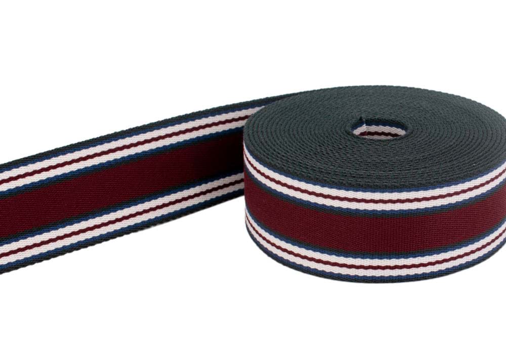 50m belt strap / bags webbing - colour: four-colour stripe 349 - 40mm wide