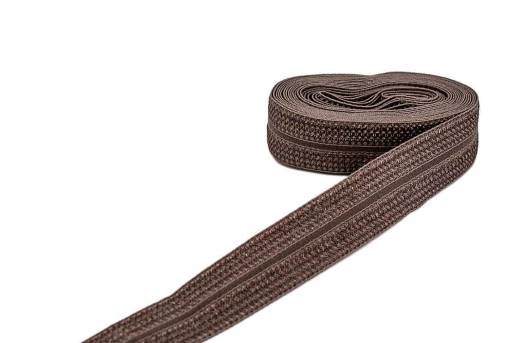 3m Elastisches Schrägband - Polyamid - 20mm breit - braun