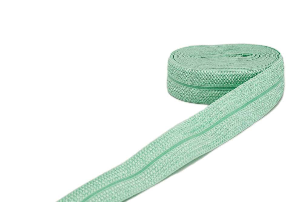 3m Elastisches Schrägband - Polyamid - 20mm breit - minze hell