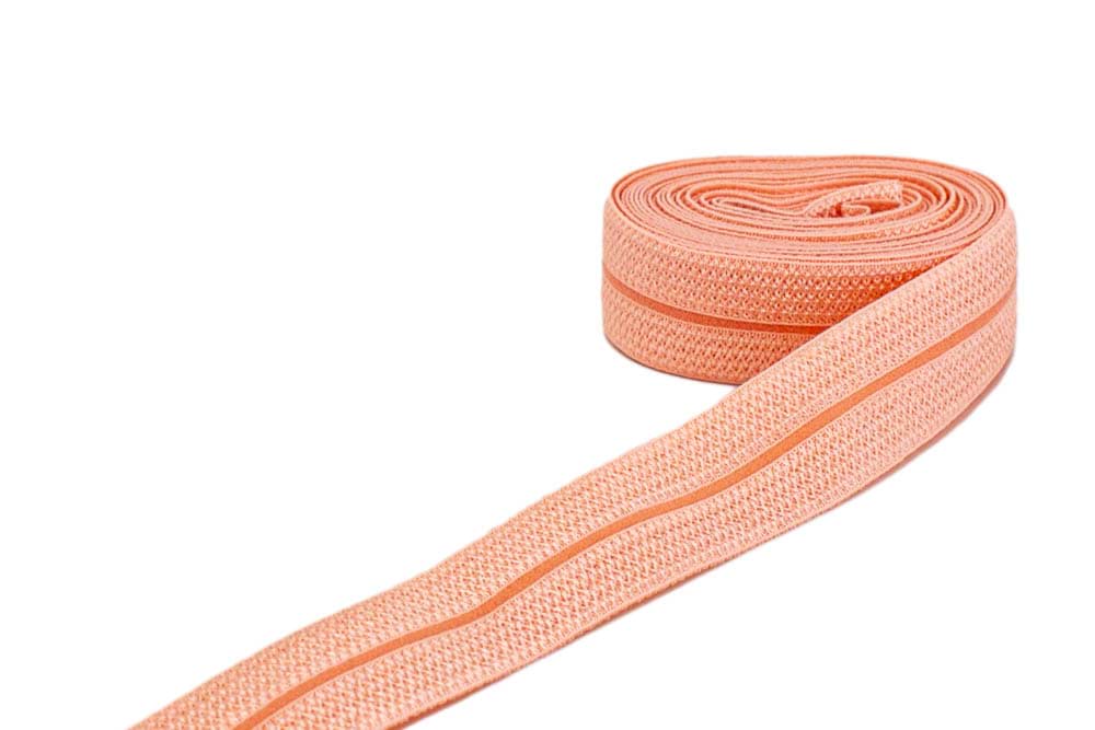 3m Elastisches Schrägband - Polyamid - 20mm breit - lachsfarben