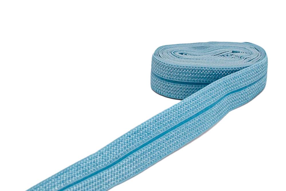 3m Elastisches Schrägband - Polyamid - 20mm breit - hellblau