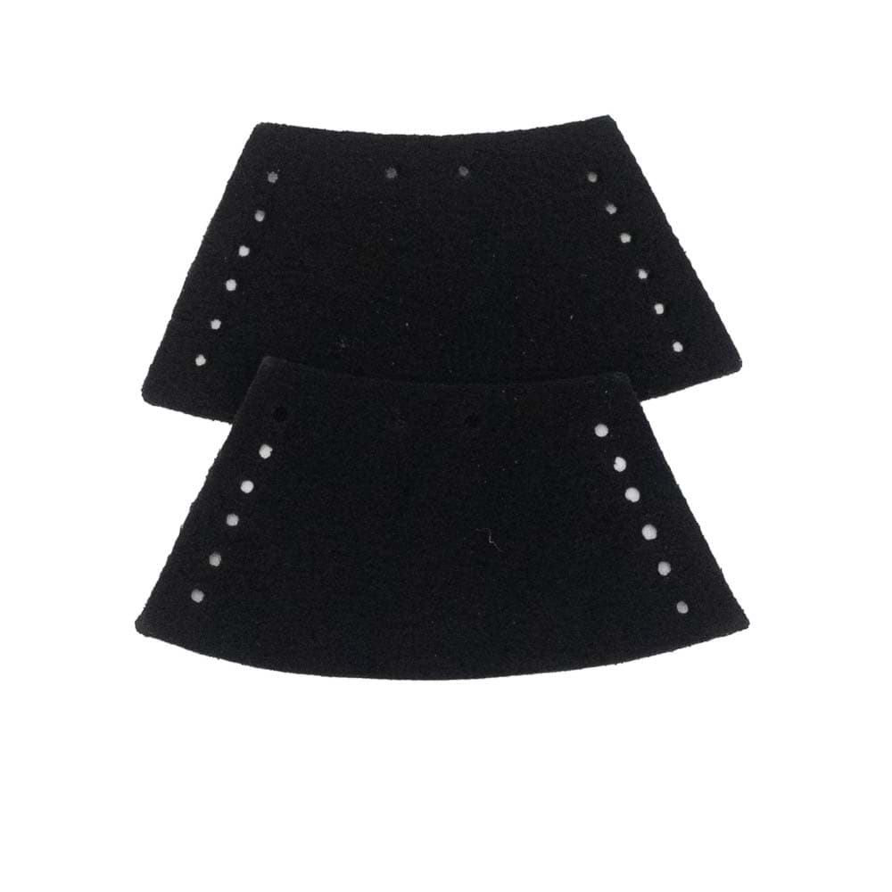 HKM cord ends imitation suede leather - 2 pieces - black