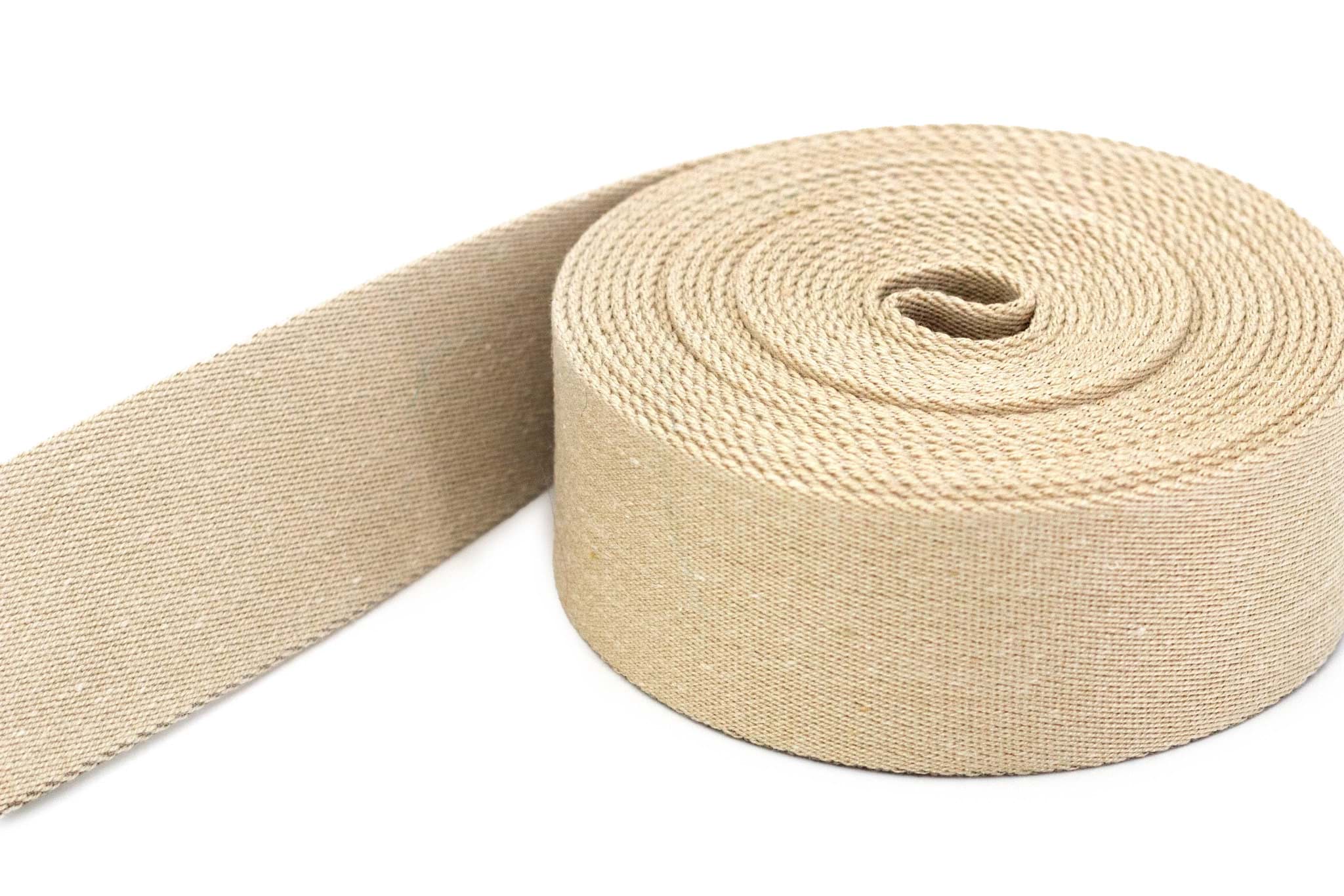 1m Gürtelband / Taschenband - 40mm breit - Natur hell meliert