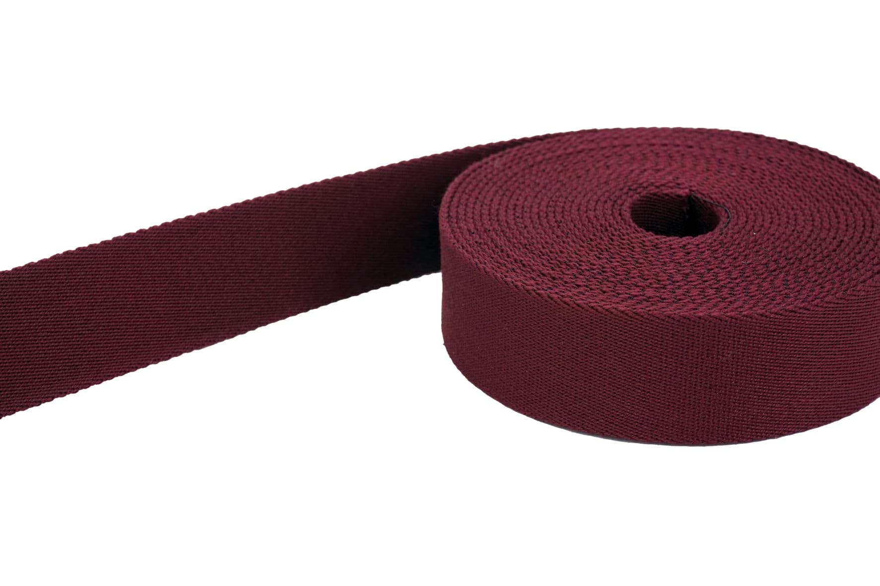 5m Gürtelband / Taschenband - Farbe: Weinrot - 30mm breit