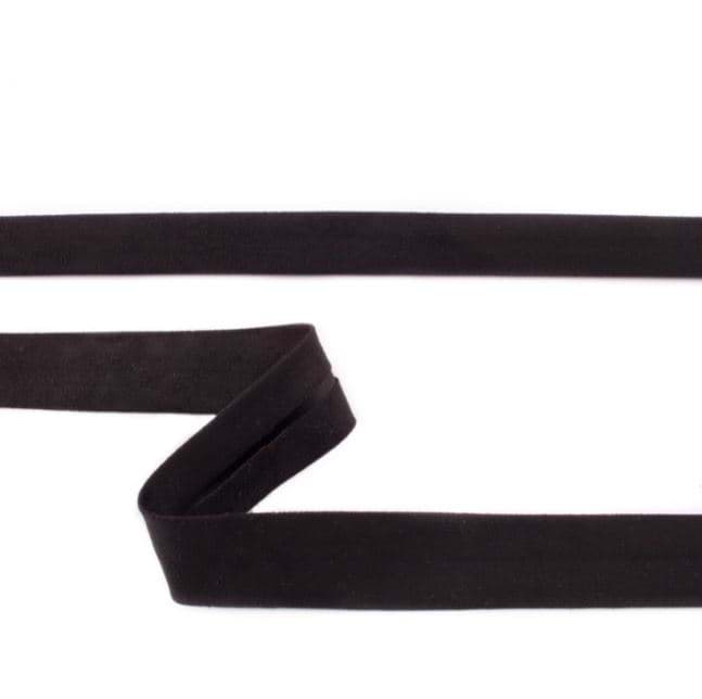 3m Einfassband Wildlederimitat - 20mm breit - schwarz