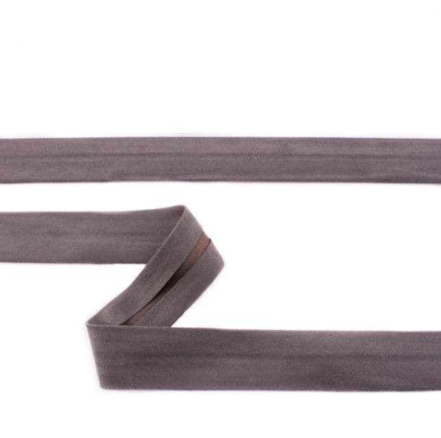 3m Einfassband Wildlederimitat - 20mm breit - dunkelgrau