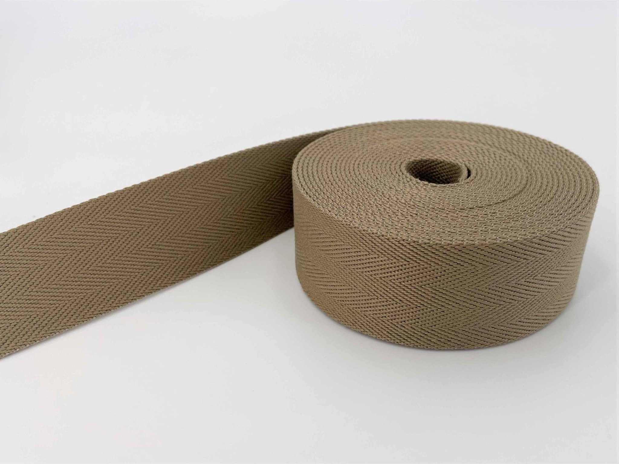 5m Gürtelband / Taschenband - 40mm breit - Fischgrät taupe uni 885