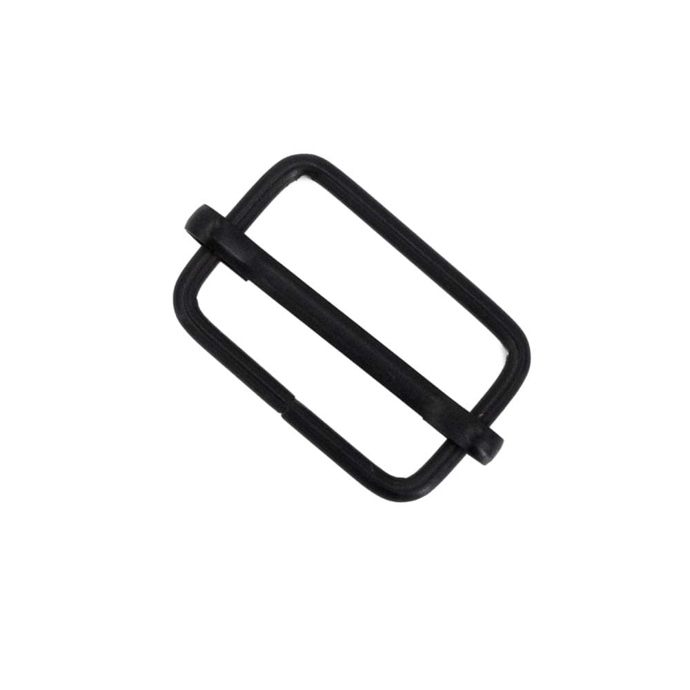 Regulator / Schieber aus Stahl - 25x20x3mm - für 25mm Gurtband - schwarz - 10 Stück