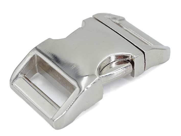 *B-Ware* Steckschließer - gebogen - aus Alu für 25mm breites Gurtband - 1 Stück