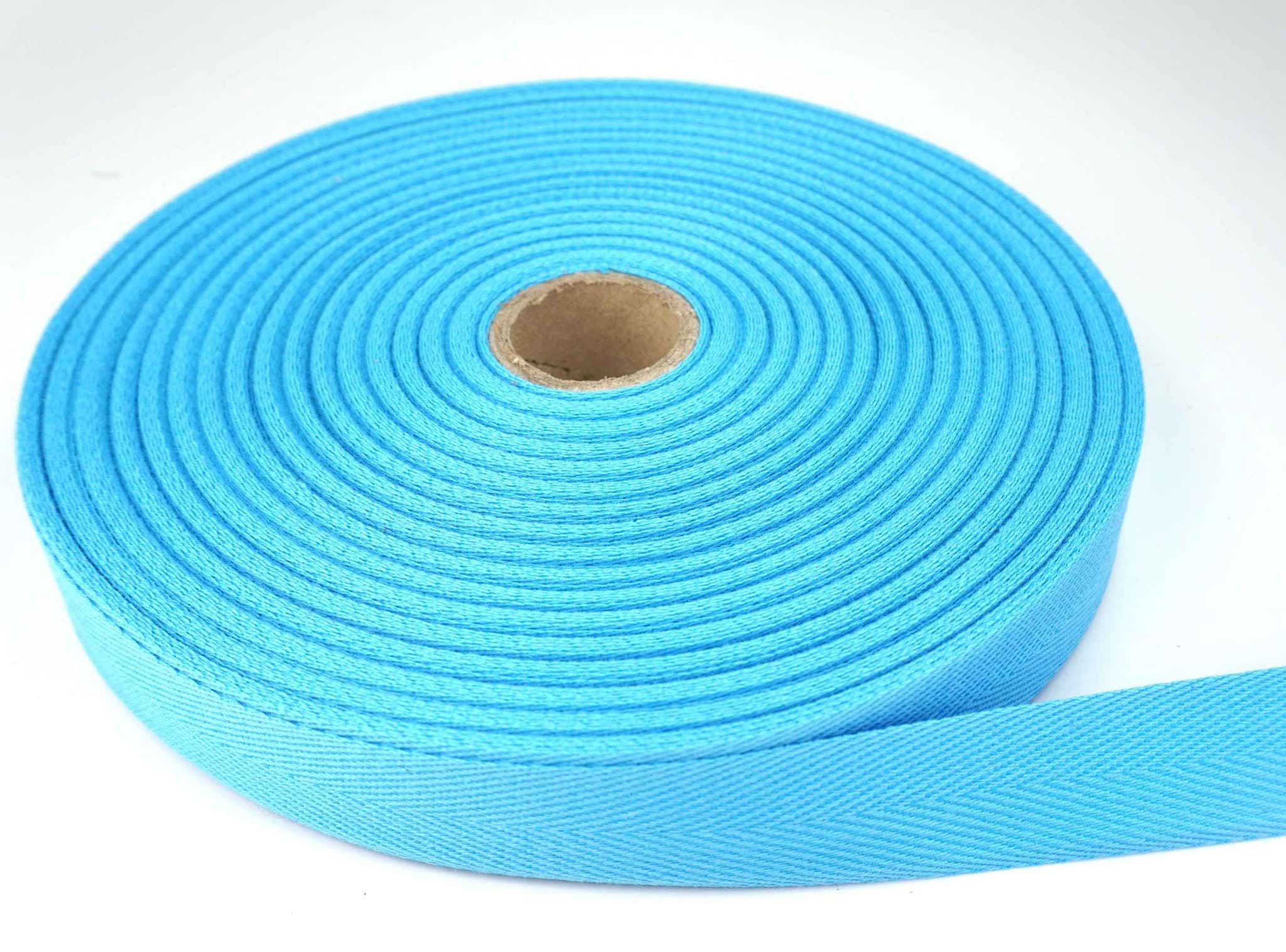 50m Rolle Köperband aus Baumwolle - 20mm breit - türkis