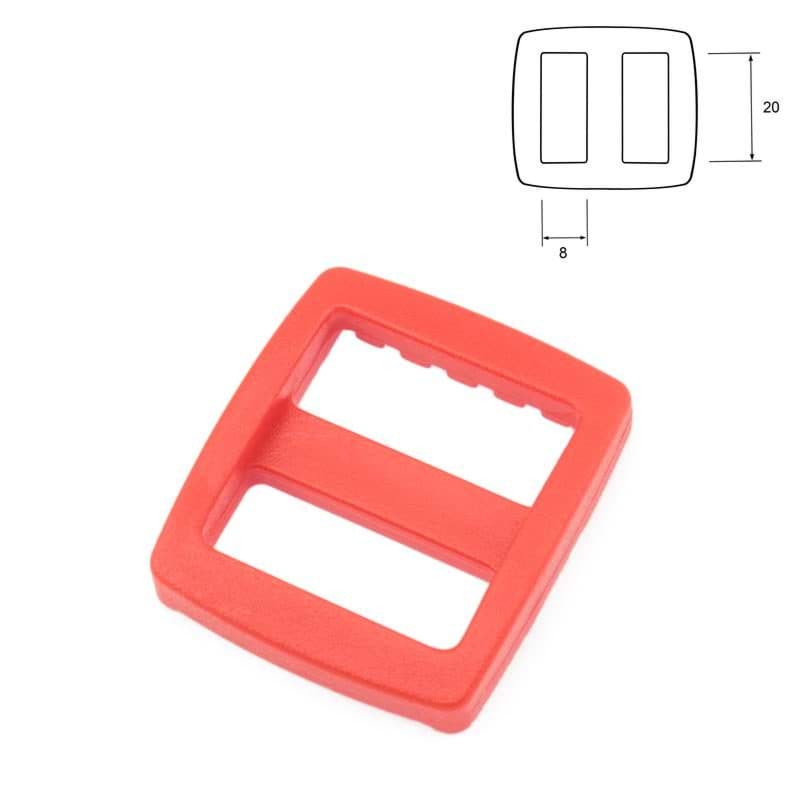 Regulator aus Acetal - 20mm Durchlass - Rot - 10 Stück
