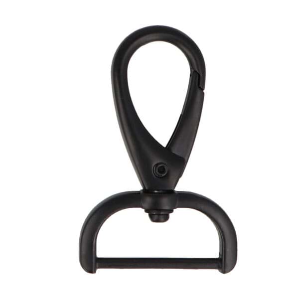 Karabinerhaken schwarz matt - 5,3cm lang - 25mm Durchlass - 1 Stück